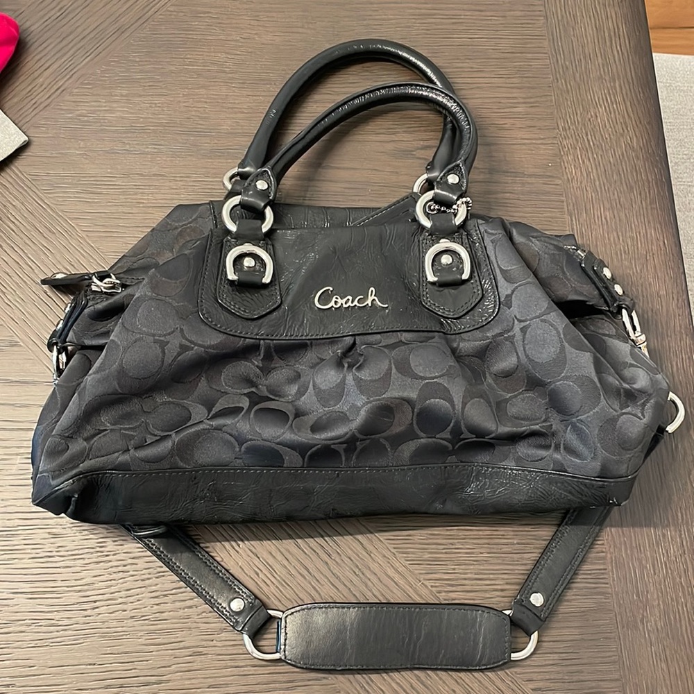 Classic black COACH bag